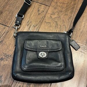 Coach Black 49170 Pebbled Leather Crossbody